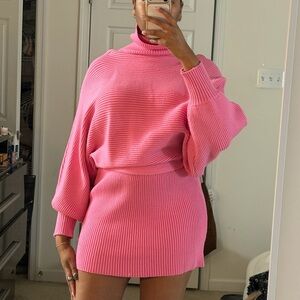 Zara Pink Ribbed Women's Sweater